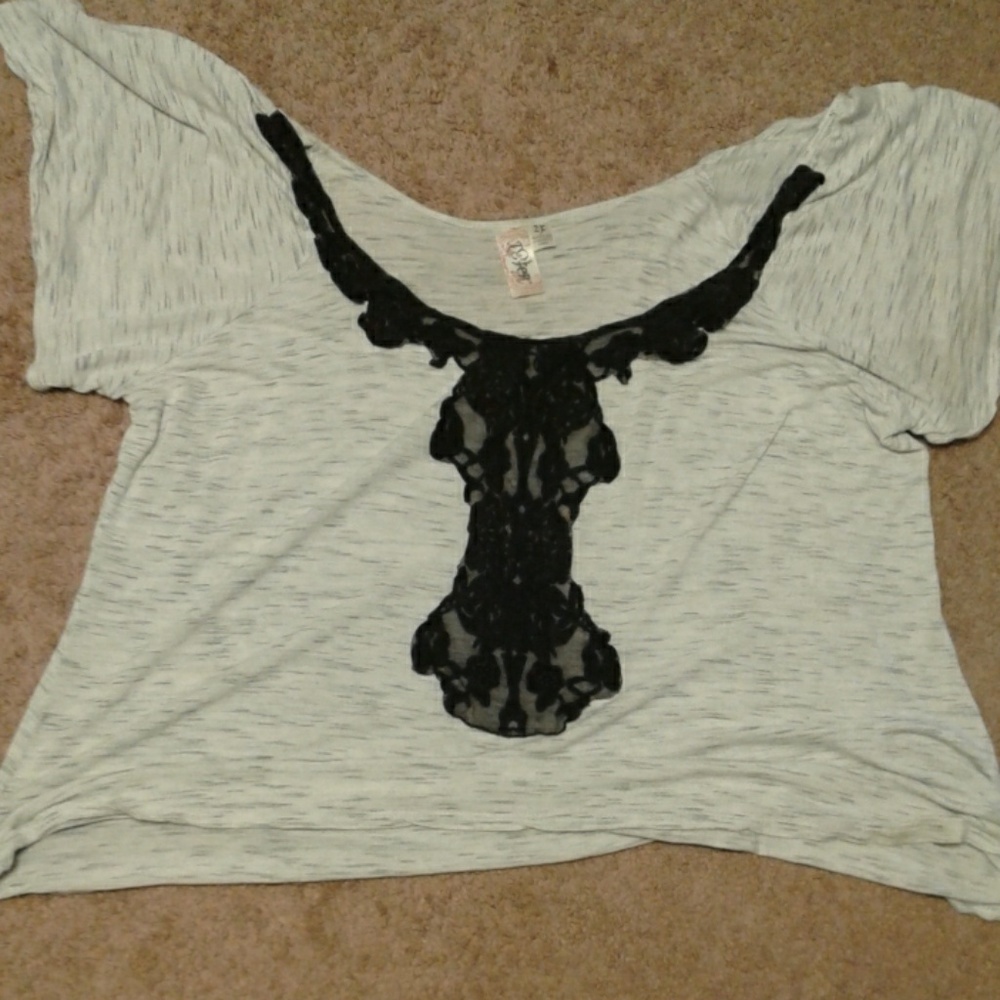 Plus size women's off the shoulder top